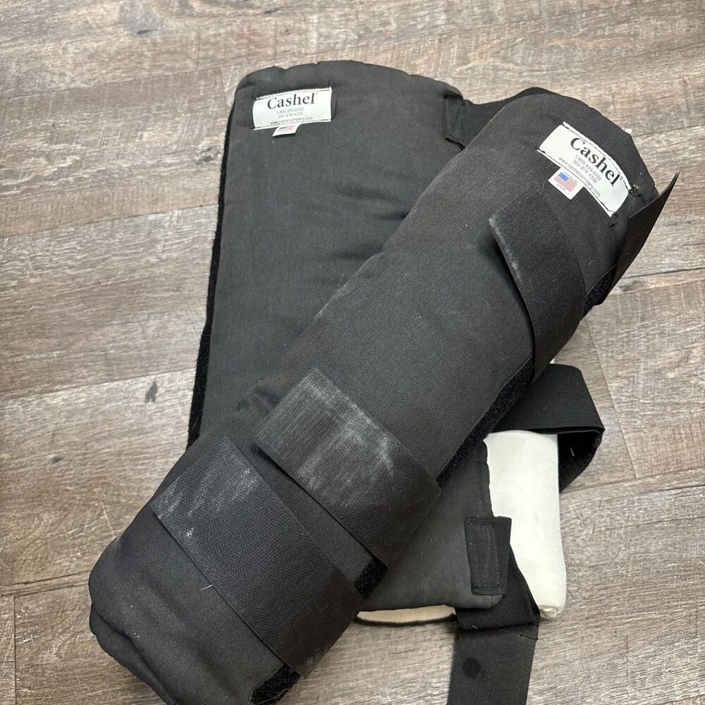 Cashel Boomer's Bandages Shipping Turnout Post Workout Leg Wrap Black 16” Set 2